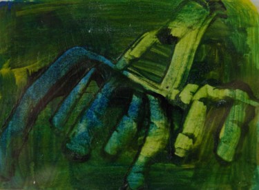 Peinture intitulée "LA FOURCHE" par Mireille Matricon, Œuvre d'art originale, Gouache