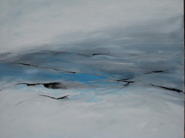 Painting titled "DÉGEL DU LAC DU SER…" by Mireille Matricon, Original Artwork, Oil