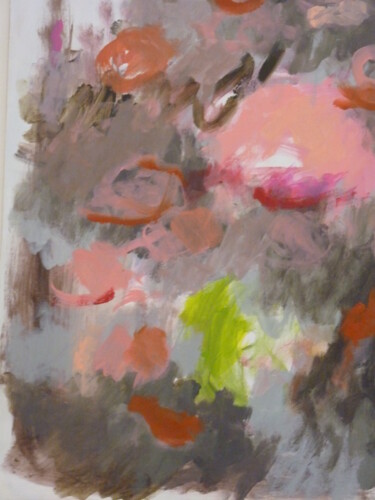 Painting titled "Rose c'est la vie" by Mireille Naxara, Original Artwork, Acrylic