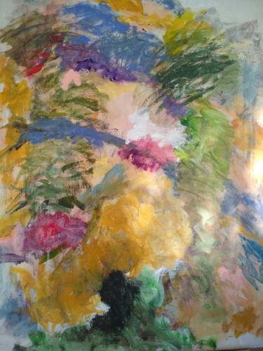 Картина под названием "Du miel et des roses" - Mireille Naxara, Подлинное произведение искусства, Акрил