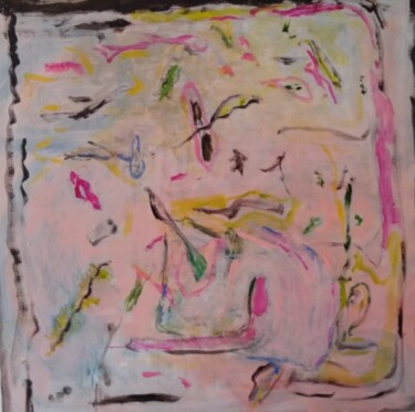 Painting titled "Ce que dit la Pierr…" by Mireille Naxara, Original Artwork, Acrylic