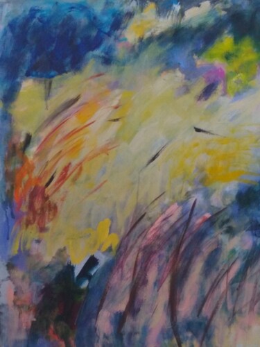 Peinture intitulée "Brouillage" par Mireille Naxara, Œuvre d'art originale, Acrylique