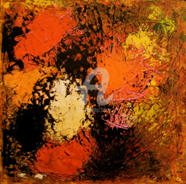 Картина под названием "" Bouquet automnal "" - Mireille Renée Leblanc, Подлинное произведение искусства, Акрил