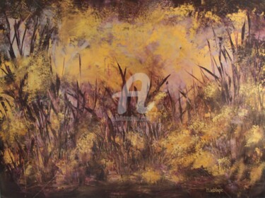 Schilderij getiteld "" Savane "" door Mireille Renée Leblanc, Origineel Kunstwerk, Acryl