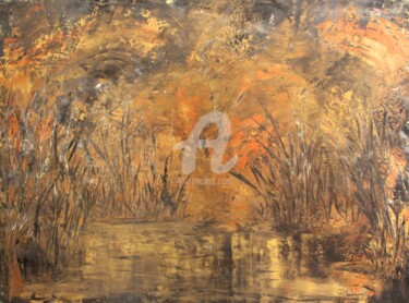 Ζωγραφική με τίτλο "" Crepuscule en Cam…" από Mireille Renée Leblanc, Αυθεντικά έργα τέχνης, Ακρυλικό