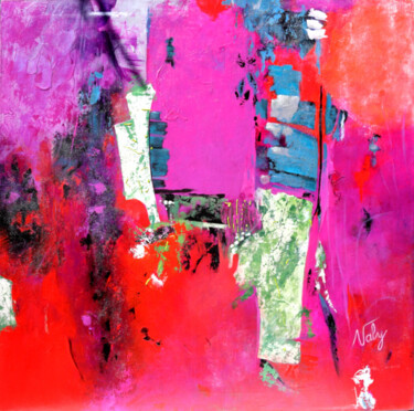 Картина под названием "Fluorescence n°1" - Mireille Taupin (Valy), Подлинное произведение искусства, Акрил