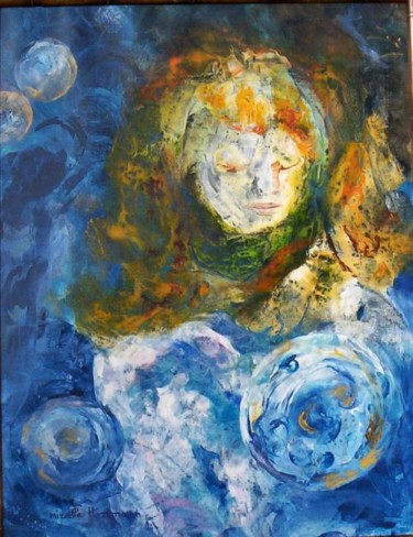 Painting titled "LA CREATION DU MOND…" by Mireille Herrmann, Original Artwork