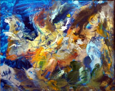 Painting titled "L' ANGE" by Mireille Herrmann, Original Artwork