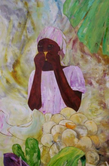 Peinture intitulée "LUCY  GOURMANDE" par Mireille Herrmann, Œuvre d'art originale