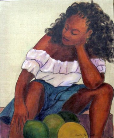 Painting titled "CELIA" by Mireille Herrmann, Original Artwork