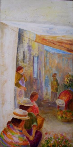 Pintura intitulada "DU COTE DE BOGOTA" por Mireille Herrmann, Obras de arte originais