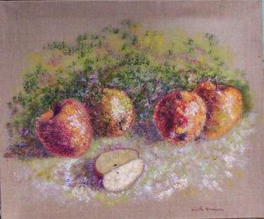 Peinture intitulée "POMMES" par Mireille Herrmann, Œuvre d'art originale