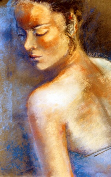 Painting titled "DANS MA MEMOIRE" by Mireille Herrmann, Original Artwork