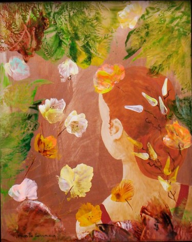 Painting titled "DANS LA NATURE" by Mireille Herrmann, Original Artwork