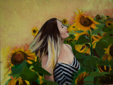 Peinture intitulée "Sunshine 2" par Mirel Valentin Ionascu, Œuvre d'art originale, Huile Monté sur Carton