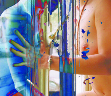 Arte digital titulada "Reflet en son sein" por Morgan De Quivilic, Obra de arte original, Pintura Digital