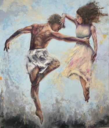 Painting titled "Roman dance" by Miri Baruch, Original Artwork, Acrylic
