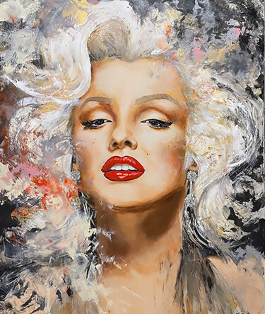 Painting titled "Marylin Monroe 1" by Miri Baruch, Original Artwork, Acrylic