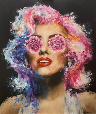 Painting titled "Marylin Monroe 2" by Miri Baruch, Original Artwork, Acrylic