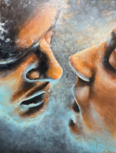 Pintura titulada "Before we kiss" por Miri Baruch, Obra de arte original, Acrílico