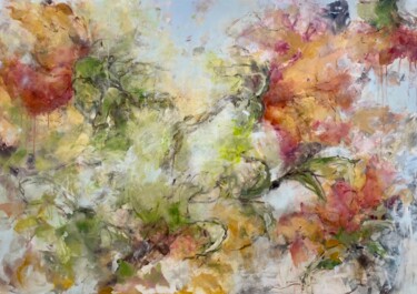 Malerei mit dem Titel "Wild roses" von Miri Baruch, Original-Kunstwerk, Acryl