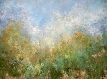 Painting titled "Green field" by Miri Baruch, Original Artwork, Acrylic