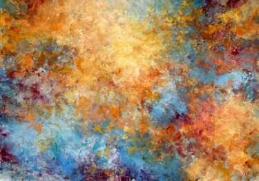 Peinture intitulée "Orange breeze" par Miri Baruch, Œuvre d'art originale, Acrylique