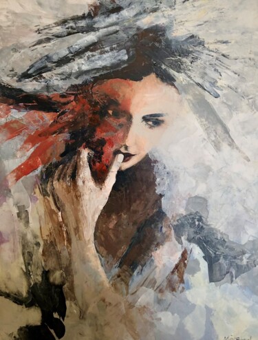 Картина под названием "Thinking of you" - Miri Baruch, Подлинное произведение искусства, Акрил