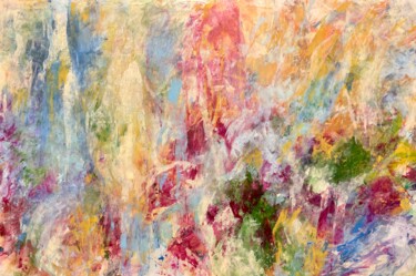 Картина под названием "The colors of flowe…" - Miri Baruch, Подлинное произведение искусства, Акрил