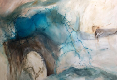 Painting titled "Blue memory" by Miri Baruch, Original Artwork, Acrylic