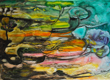 Pittura intitolato "la-foresta.jpg" da Miria Mesiano, Opera d'arte originale, Olio