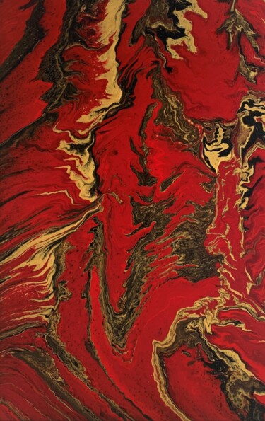 Pintura titulada "Lava" por Miriam De Groot, Obra de arte original, Acrílico