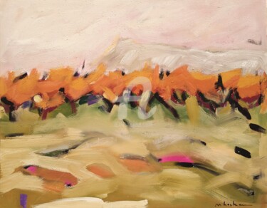 Painting titled "Montagne Sainte-Vic…" by Miriam Hartmann, Original Artwork, Pigments
