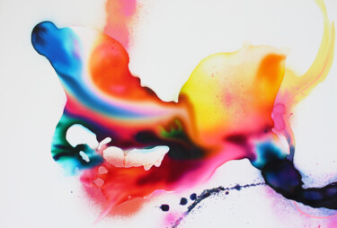 Wish I were a bee Peinture intitulée "Wish I were a bee" par Miriam Smidt, Œuvre d'art originale, Encre