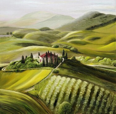 Pittura intitolato "Tuscany" da Mirian Nyitrai, Opera d'arte originale, Olio