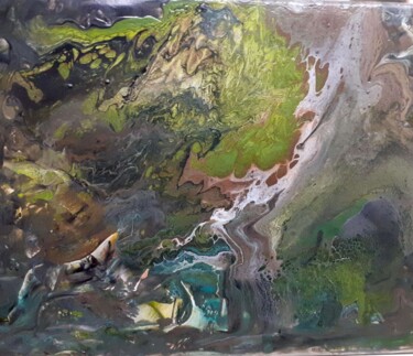 Картина под названием "Друидский мир" - Мирика Родионова, Подлинное произведение искусства, Акрил Установлен на Деревянная р…