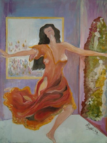 Painting titled "sono nata libera" by Miri Pisanu, Original Artwork