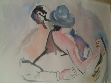 Painting titled "tango x 2" by Miri Pisanu, Original Artwork