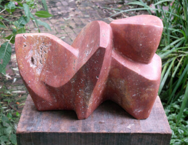 Escultura intitulada "Reclining" por Mirjam De Nijs, Obras de arte originais, Pedra