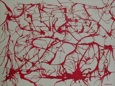 Pittura intitolato "Rosso 6" da Mirkoangel, Opera d'arte originale, Altro
