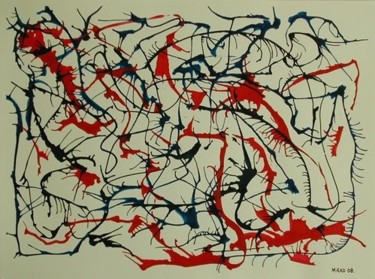 Pittura intitolato "Blood for oil 3" da Mirkoangel, Opera d'arte originale, Altro