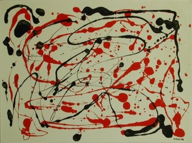 Pittura intitolato "Blood for oil" da Mirkoangel, Opera d'arte originale, Altro