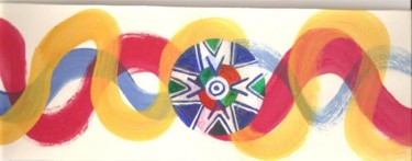 Pintura titulada "Mandala del Amor Pr…" por Mirna Salamanques, Obra de arte original, Oleo
