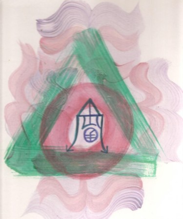 Pintura titulada "Simbolo Toista rode…" por Mirna Salamanques, Obra de arte original, Otro