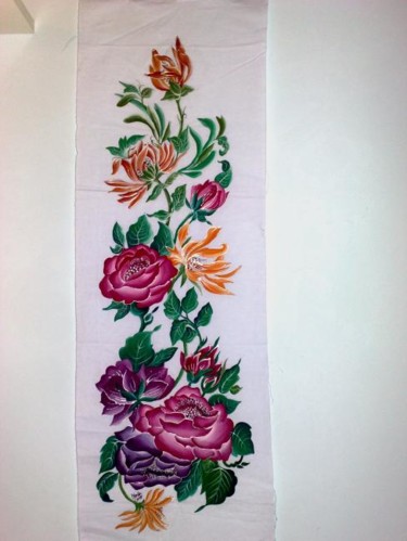Schilderij getiteld "FANTASY FLOWERS" door Mirna Santaroni, Origineel Kunstwerk
