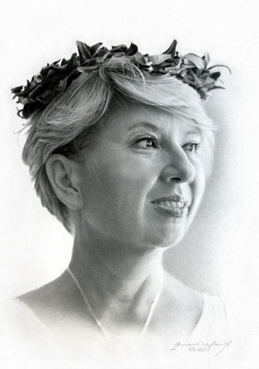 Drawing titled "MIRNA" by Miro Gradinšćak, Original Artwork, Graphite