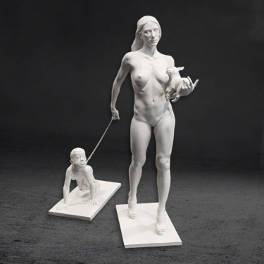 Rzeźba zatytułowany „The art of loving” autorstwa Miroslav Mlkvik, Oryginalna praca, Żywica