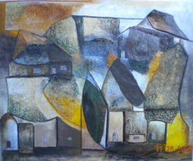 Peinture intitulée "Vilarejo" par Miro, Œuvre d'art originale, Huile