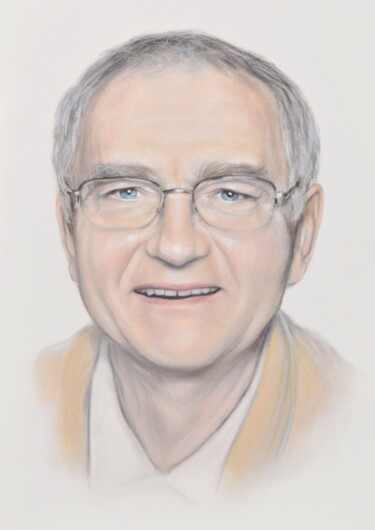 Drawing titled "Portrait" by Kamil Mirocha, Original Artwork, Pastel