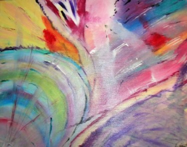 Peinture intitulée "Twister- Nadège Ker…" par Miroir Des Emotions Atelier D'Expression  Issoudu, Œuvre d'art originale